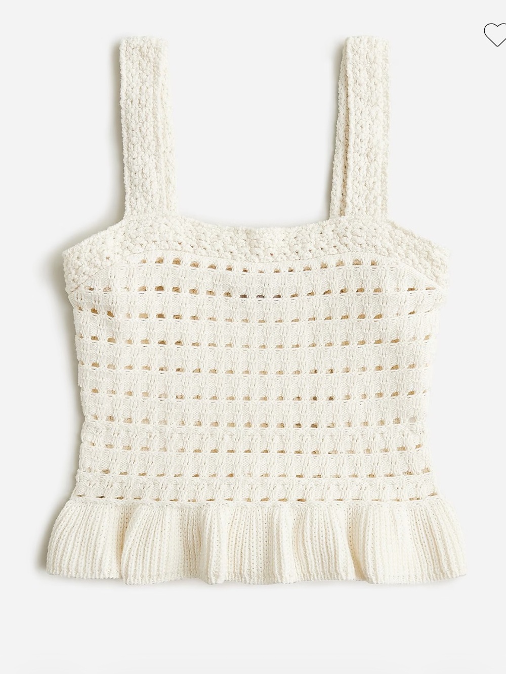 J. Crew Crochet Ruffle Sweater Tank